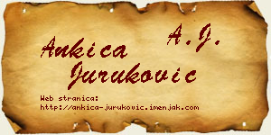 Ankica Juruković vizit kartica